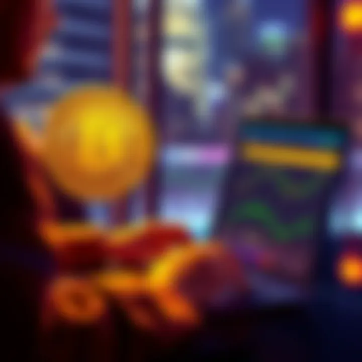 A person using a laptop to research Bitcoin buying options and minimizing fees