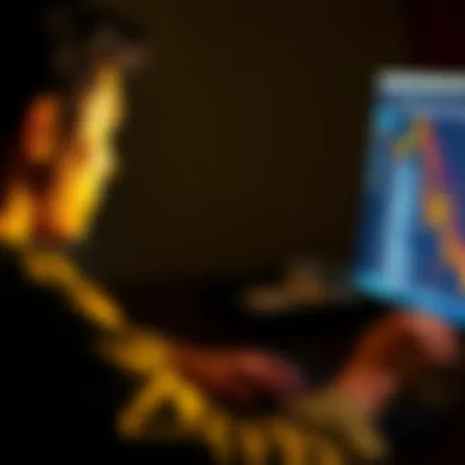 A person looks at their computer screen while trying to access an old Electrum wallet file for Bitcoin recovery, showing concern about data integrity.