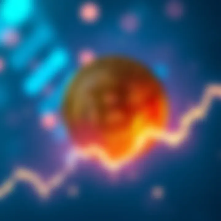 A visual representation of the Bitcoin logo alongside a rising stock graph, symbolizing the new all-time high in price