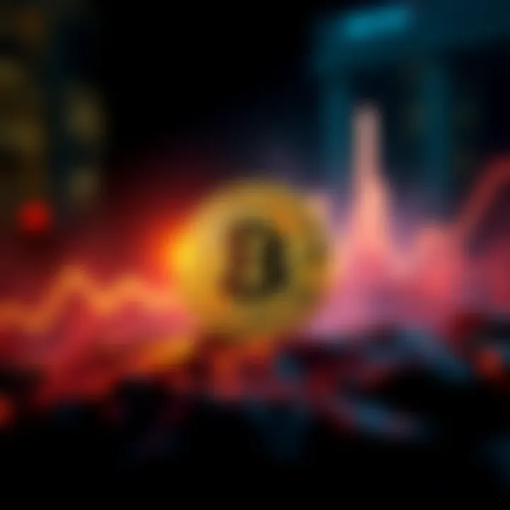 Bitcoin Symbol and Stability A Bitcoin symbol with a steady line graph showing stability in value.