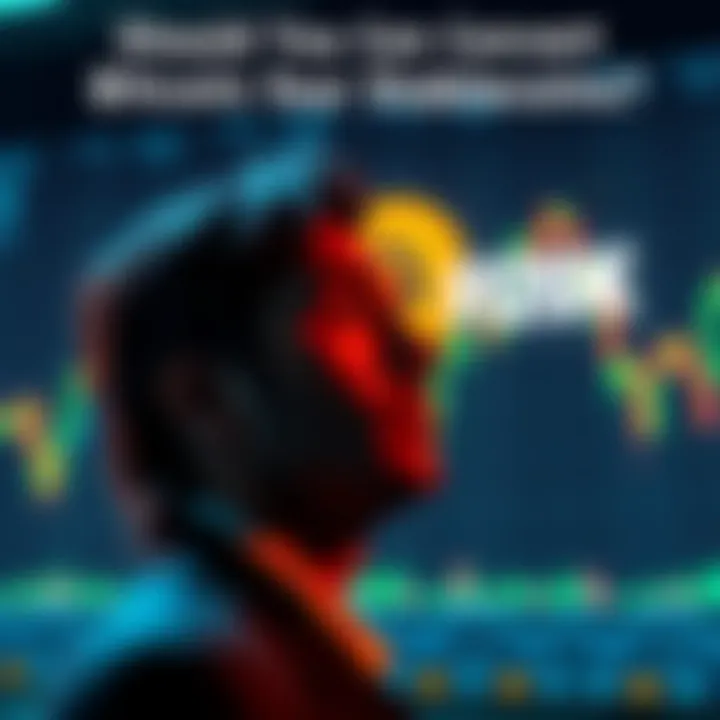 A person contemplating selling Bitcoin for stablecoins, with a graph showing Bitcoin at $120K in the background.