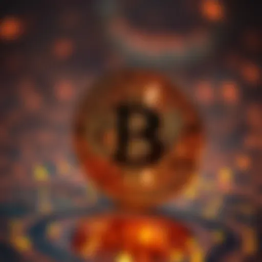 A Bitcoin symbol alongside a dollar sign, symbolizing its value as a digital asset and inflation hedge.