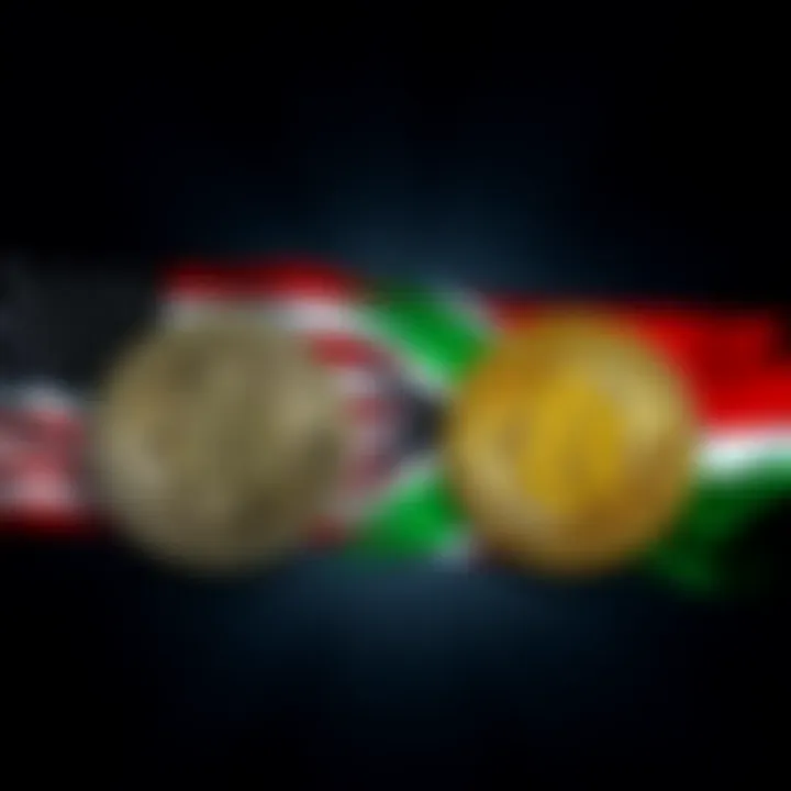 A graphic showing Bitcoin symbols alongside the flags of the USA and South Africa, illustrating the choice between holding Bitcoin in USD or ZAR.