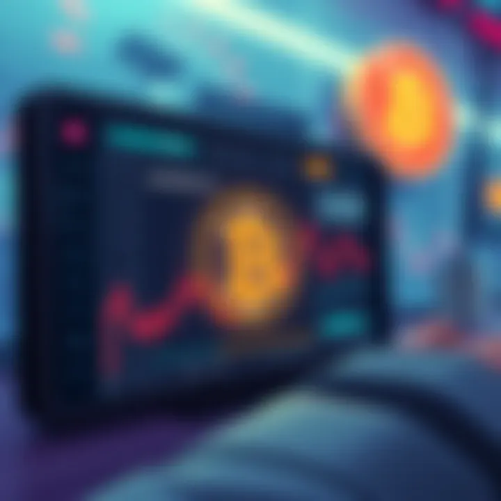 An illustration showing a Bitcoin wallet screen with fluctuating balance numbers and a confused user looking at the display