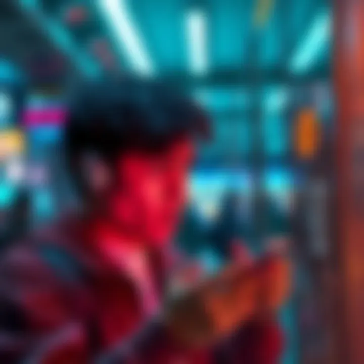 A person looks frustrated as they check their phone for pending Bitcoin transaction after purchasing through Apple Pay.