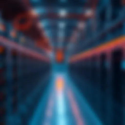 Bitfarm's facility with mining rigs being replaced by AI technology equipment, symbolizing the shift from Bitcoin to AI mining.