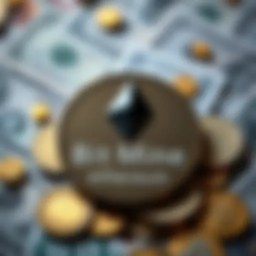 BitMine's logo with a background of Ethereum coins and dollar bills representing their $11.8 billion assets