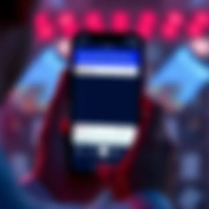 A person looking at a smartphone screen showing a black screen during a token swap in the Theta Wallet app