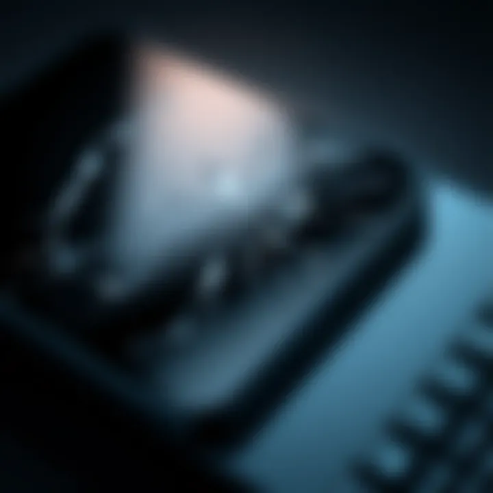 A close-up of a BlackBerry smartphone showing a cracked screen, symbolizing its fall in the tech market as it struggles with competition.