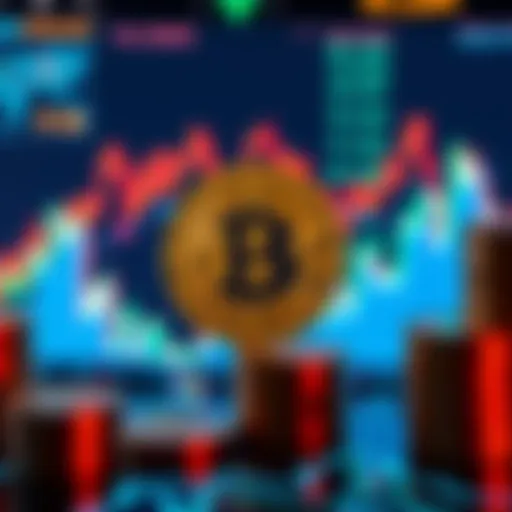 Visualization of BlackRock's Bitcoin sale with a graphic showing Bitcoin and financial charts