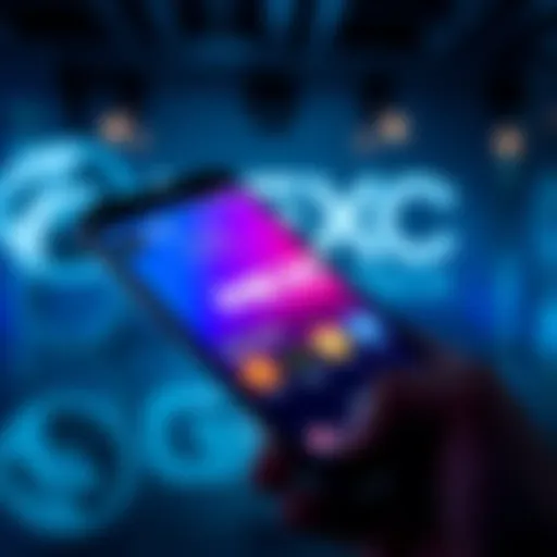 A smartphone displaying the MEXC app on the Samsung Galaxy Store, with Bluemountain Fintech logo in the background