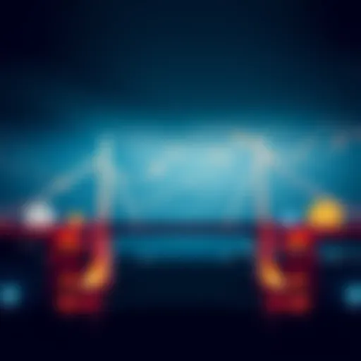 A graphic showing a bridge connecting Solana to other blockchain networks, symbolizing asset transfer. Icons of different cryptocurrencies are on both sides of the bridge.
