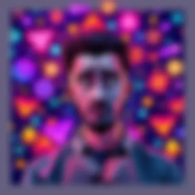 A frustrated person surrounded by confusing crypto symbols and blockchain graphics, representing the challenge of bridging on Pulsechain.