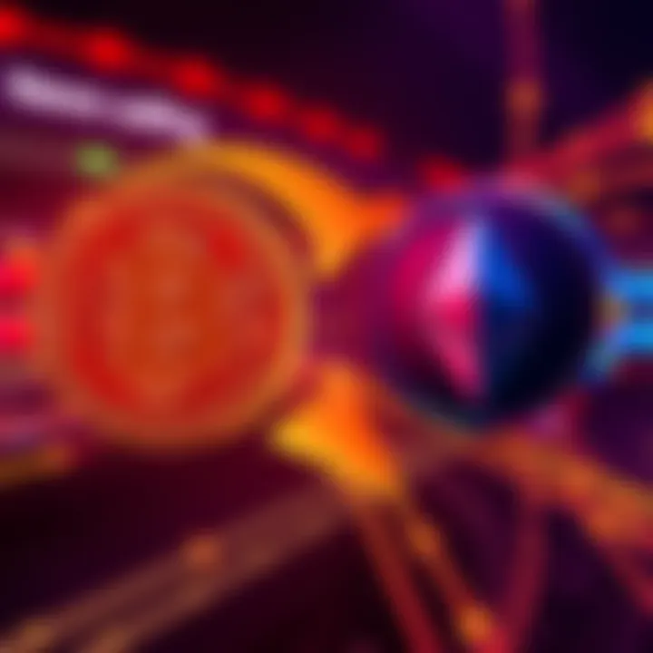 A graphic showing Bitcoin and Ethereum logos exchanging smoothly with arrows, symbolizing quick swaps without delays.