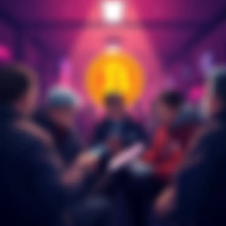 Group of Bitcoin holders discussing their experiences with Trezor wallets