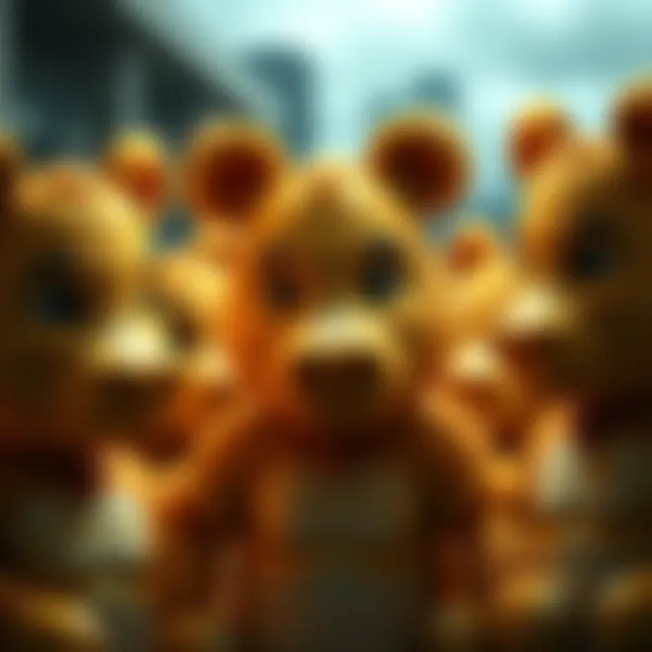 A group of butters looking concerned and determined during tough times, reflecting on recent events.