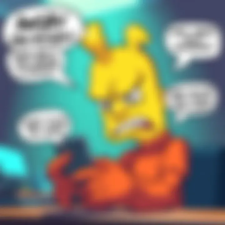 A cartoon character named Butters looking angry while typing on a phone, with speech bubbles showing online arguments about wealth.