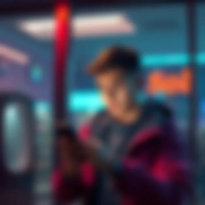 A person looks worried while checking their phone for updates on a delayed cryptocurrency transaction involving Solana.