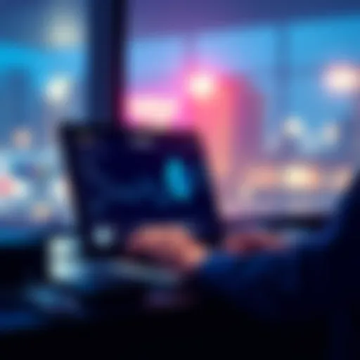 A person using a laptop to buy Monero (XMR) on the Coinbase platform