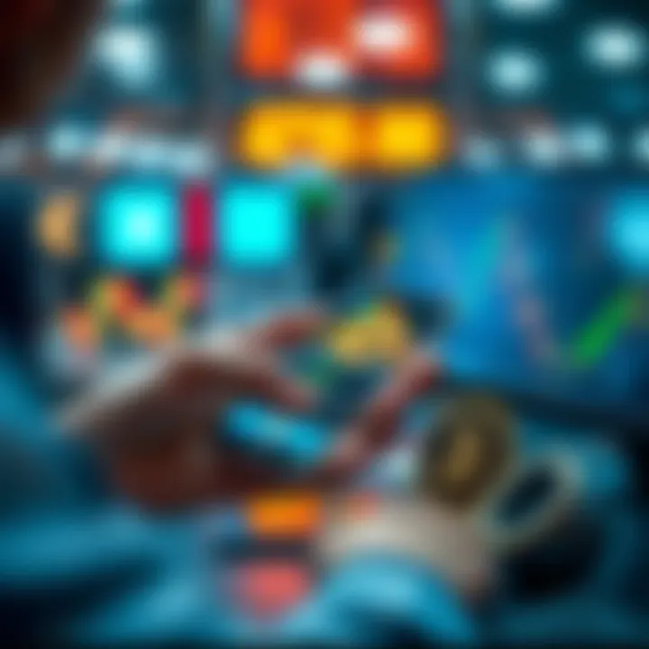 A person using a smartphone to buy Litecoin on a digital exchange platform without KYC verification.