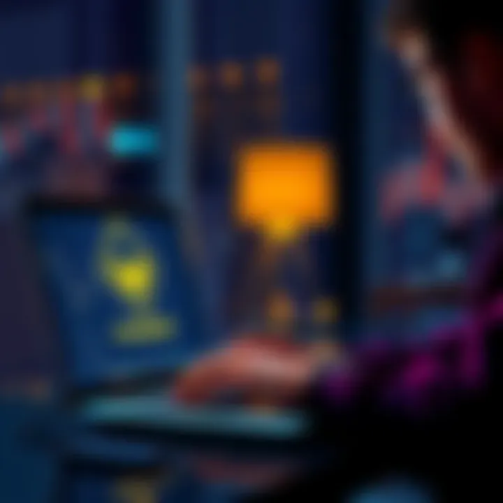 A person using a laptop to buy Monero cryptocurrency without KYC steps
