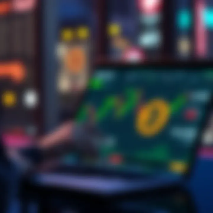 A person buying XMR cryptocurrency using USDT on a laptop, showing a clear exchange platform interface without KYC requirements.