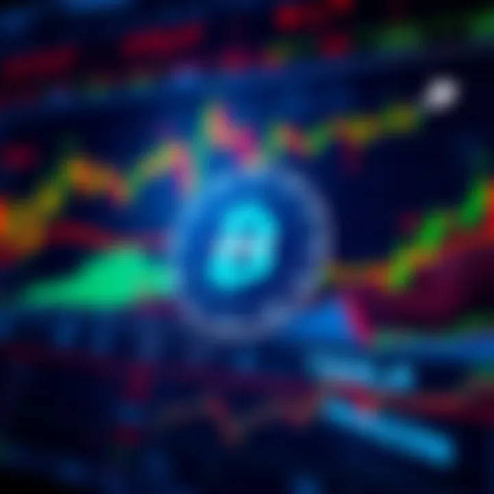 A graphic showing trading charts and icons of popular stocks like Apple, Tesla, and Amazon with USDT symbol in the center