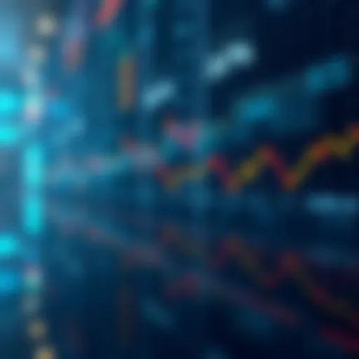 A digital representation of a calm crypto market with stagnant price lines and subtle tension in the background.