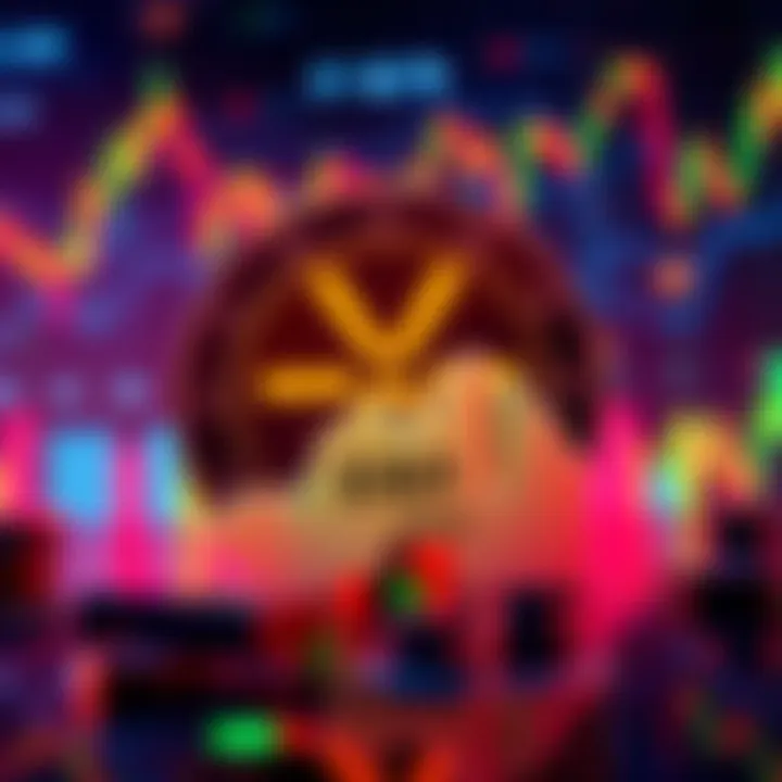 Canary XRP ETF Trading Surge Canary XRP ETF showing a graph of record day trading volume with a backdrop of financial market symbols