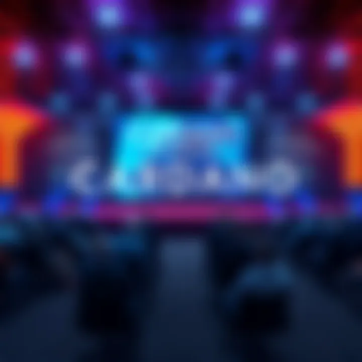 A promotional banner for the Cardano Foundation summit showing details about high ticket prices and criticism over funding while holding large assets.