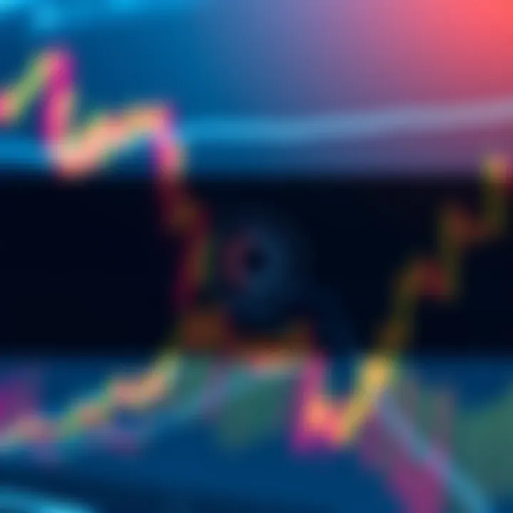 Cardano logo overlaid on a declining market chart, representing its challenges in the crypto market.