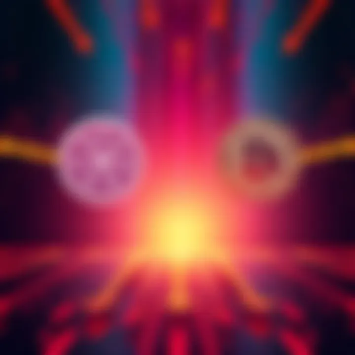 A visual representation showing Cardano's native stablecoins and USDC, illustrating liquidity differences with graphs and arrows pointing towards market growth.