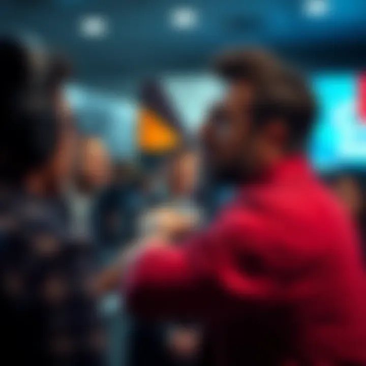 A famous celebrity caught in the act of slapping another person, with shocked onlookers in the background.