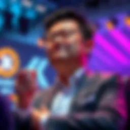Changpeng Zhao speaking at an event about the $1 billion fund for BNB Chain developers