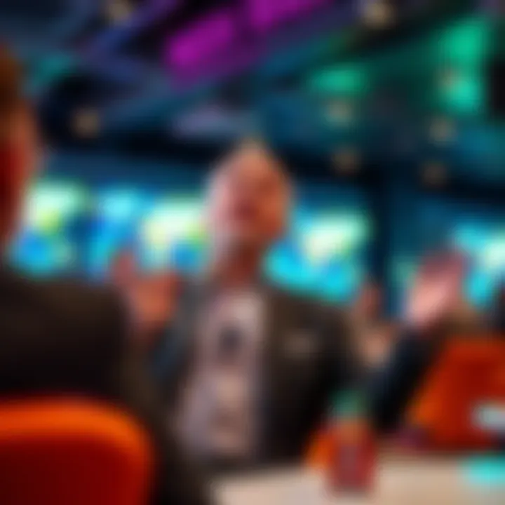 Charles Adkins explains native staking rewards and their effect on investors in a conference setting