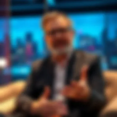 Charles Hoskinson speaking about blockchain technology in an interview setting