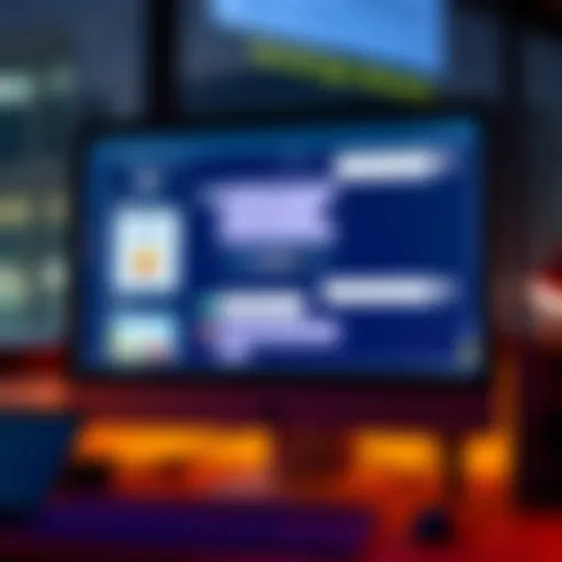 A computer screen displaying a lively chat conversation with multiple messages exchanged