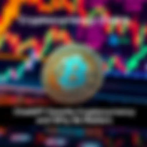 A digital graphic showing a popular cryptocurrency coin with a backdrop of financial charts and graphs, symbolizing ChatGPT's favorite coin and its market significance.