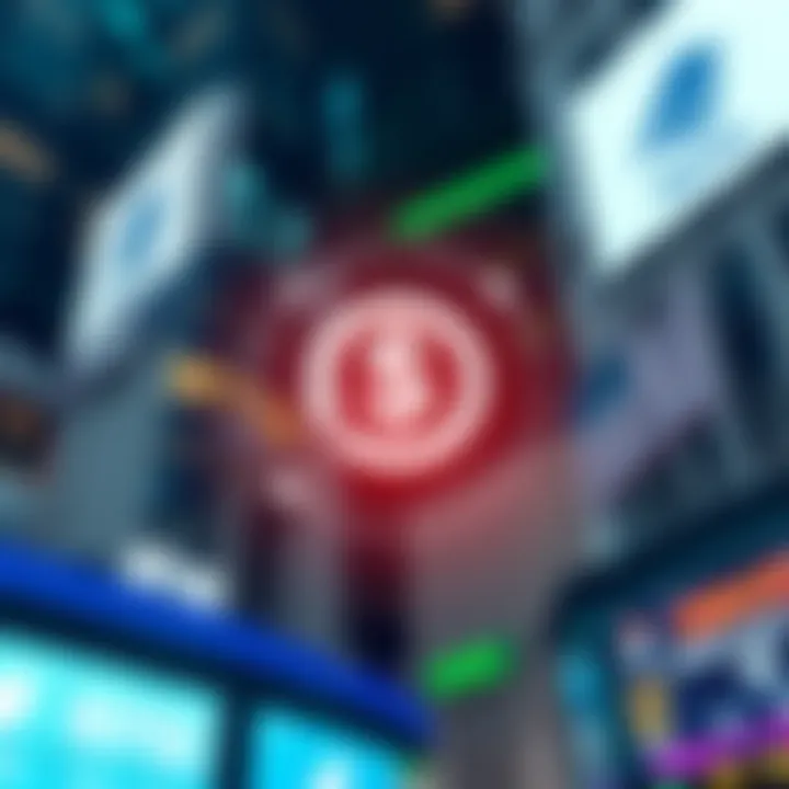 Circle's logo and USDC symbol featured in a stock market announcement showing excitement about the IPO on the NYSE.