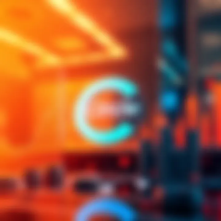 Circle logo with financial charts and partnership icons, representing its upcoming IPO and financial growth.