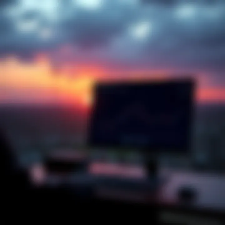 A heartfelt message about the shutdown of Chaintrail.io due to health issues, with a somber background and a computer screen showing analytics graphs.