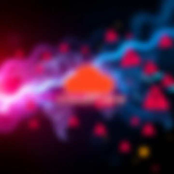 A visual representation of a global outage affecting websites, with icons of broken links and warning signs