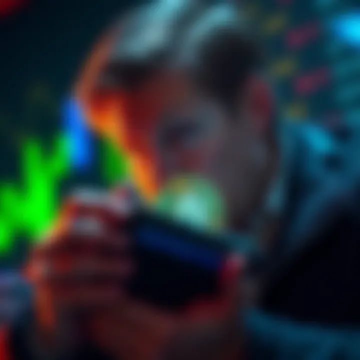 A shocked investor looking at a digital wallet showing a coin valued at $0.17