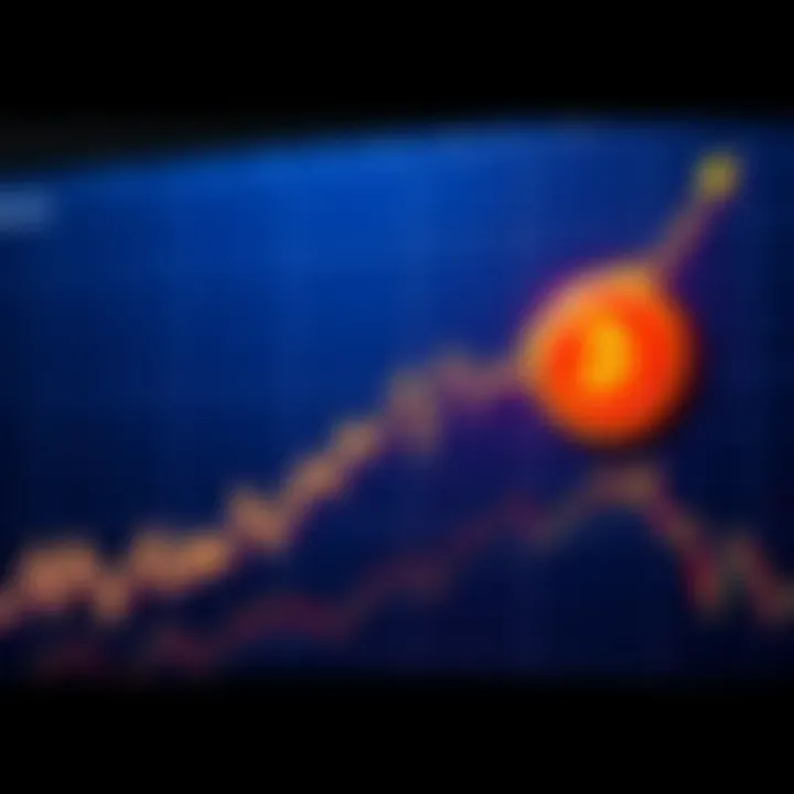 A graph showing rising altcoin prices over time with a Coinbase logo in the corner.