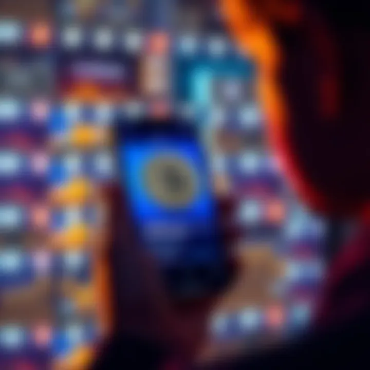 A person looking at a smartphone displaying the Coinbase app with a Bitcoin logo, pondering safety for Bitcoin investments.