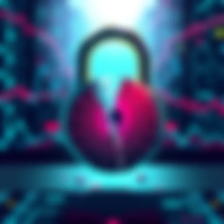 A digital illustration showing a lock being broken, symbolizing the security breach at Coinbase and the risks of centralized exchanges.