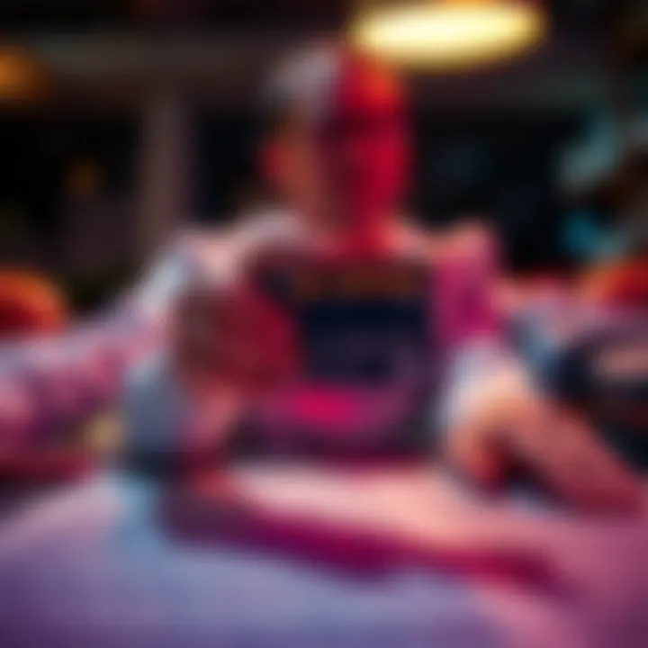 A person looks frustrated while holding a Coinbase Credit Card, surrounded by unreadable terms and conditions on a table