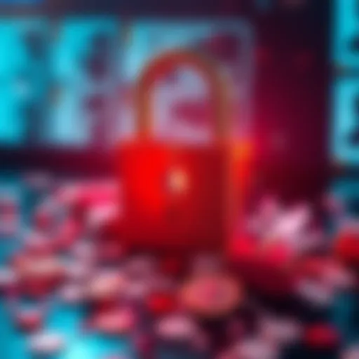 A graphic showing a broken lock symbolizing the Coinbase hack, with sensitive data like names and IDs scattered around.