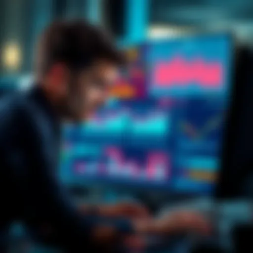 Frustrated person looking at Coinbase tax reporting errors on a computer screen with charts and graphs