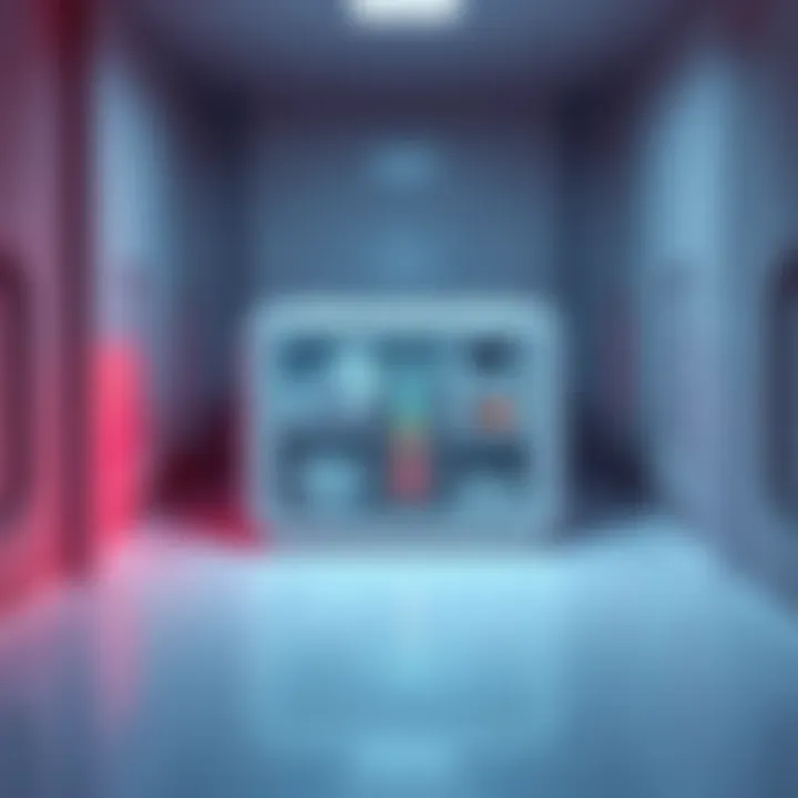 A Coldcard Q device placed in a well-ventilated area, showing optimal storage conditions with a thermometer displaying a safe temperature range.